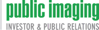 Logo von public imaging: grüne Wortmarke mit dem Zusatz „Investor & Public Relations“